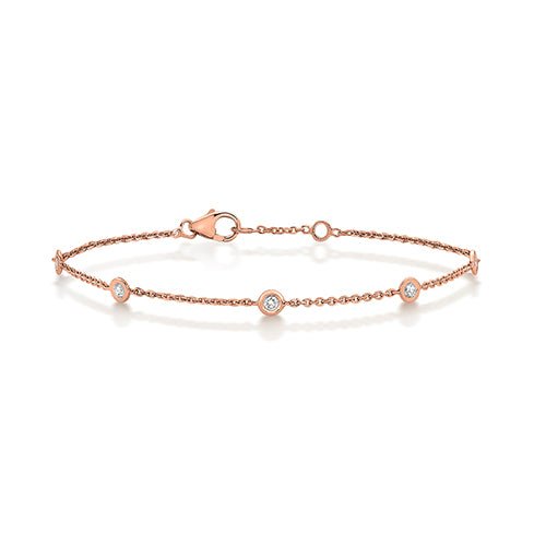 Gold Diamond Bracelet with Adjustable Length - Dowlingjewellers