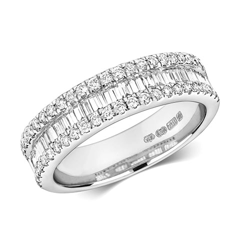 Baguette and round diamond Eternity Ring - Dowlingjewellers