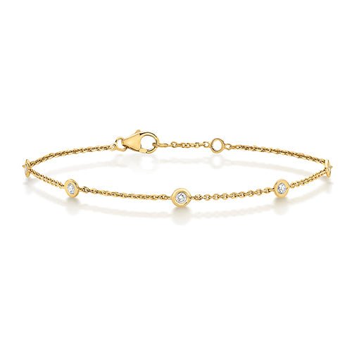 Gold Diamond Bracelet with Adjustable Length - Dowlingjewellers