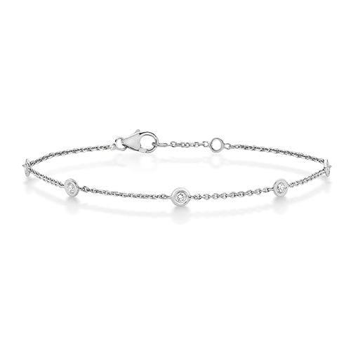 Gold Diamond Bracelet with Adjustable Length - Dowlingjewellers